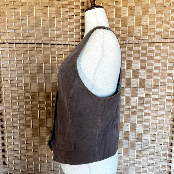 Grey / taupe 100% cotton corduroy Old Navy vest XL - Picture 7 of 12